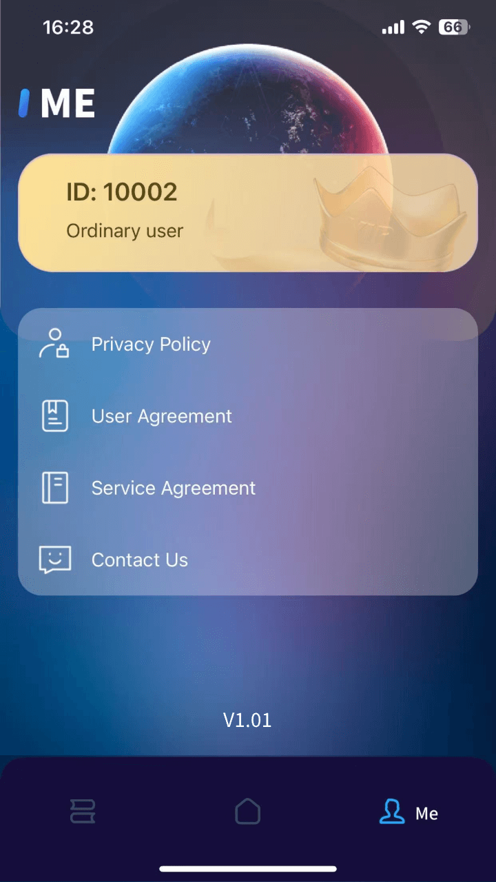 Profile and policies screen